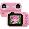 Luocute da 9,8 Piedi Kids Underwater Camera Rain Proof Proof 2K 26MP Dual Lens 10x Video Subacqueo con Zoom con Fotocamera per Bambini IPS HD Screen per lo Snorkeling Subacqueo