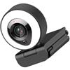 Hemobllo Webcam 4k Luce di Riempimento e Zoom Automatico per Streaming e Videochiamate Camera USB Full HD per Computer