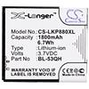 Cameron Sino CS-LKP880XL Batterie 1800mAh Compatibile con [MetroPCS] 4G, LGMS870, MS870, per [LG] Scarico, F-160K, F-160L, F-160S, F160K, F160L, H420, L-02E, L20, LGMS870, Optimus 4X HD, Optimus F5, Optimus