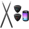 Generic Hanzete - Set di bacchette per batteria elettrica Virtual Air, bacchette e pedali e altoparlante con adattatore Bluetooth, set di batteria elettrica per bambini, principianti e adulti