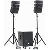 BM SONIC Set Completo di Amplificazione DJ BM Bmsonic BMS-15-ARRAY-BT, 1200W, Altoparlanti Satellitari, Subwoofer 38 cm USB/Bluetooth, Supporti per Cavi