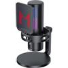 Generico Microfono USB Gaming RGB, Microfono PC a Condensatore Cardioide con Mute e Gain, Jack 3,5 mm Monitoraggio, Plug & Play per Streaming, Podcast, YouTube, PS4, PS5