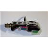 MNS Copricapo cromato, supporto, cartuccia e pennino, ago per Technics SL 1000, SL 1100, SL 1200, SL 1210, SL 1300, SL 1301, SL 1310, SL 1350, SL 1400, SL 1401, SL 1410Con panno MyNeedleStore