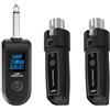 Suxdlan Ricevitore trasmettitore ricaricabile con adattatore per microfono wireless da 3 pezzi da 2, 4 GHz per chitarra