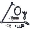 Sontronics Set di microfoni, boom e cavi, kit completo per podcast, trasmissione, streaming, gaming e VC, cavi USB e XLR, Plug & Play, microfono a vita, progettato e costruito nel Regno Unito, colore: grigio