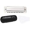 Dilwe Armonica a Bocca Blues, BB Major KONGSHENG AM-20D Fosforo Bronze Reed 10 Fori 20 Toni Armonica(Bianco)