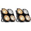 Fieryzeal COB LED Par Luce da Palcoscenico 400W, Pubblico Faro 2 in 1 Freddo Bianco Caldo Effetto Luce con COB Stroboscopio DMX512 Controllo vocale per Teatro Natale Discoteca Matrimonio, 2 pezzi