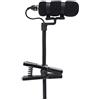Pronomic SET MCM-100SB Microfono a Clip con Supporto (Microfono a Condensatore, Collo d'Oca, Supporto per Sax, Ottoni, Cajon e simili, Alimentazione Phantom, Adattatore XLR, Custodia) nero