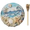 Generico Tamburo A Mano Dello Sciamano - Tamburi A Percussione Con Conchiglia Di Onde Marine, Tamburo Musicale Rituale Per Adulti | Meditazione Lavoro Energetico Cerimoniale Percussione Viaggi Sonori Pratiche