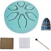 Generic RainDrum - Tamburo da pioggia in acciaio per giardino, 7,6 cm, 6 note, strumento RainDrum per giardino esterno (blu)