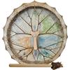 Generic Drum siberiano sciamanico - Dea Drum spirituale, tamburo di musica sciamanica, tamburo sano di guarigione | Gaia Drum sciamanico con toni di basso spirituale, tamburo fatto a mano per ter