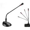 DISCORAMA® - MICROFONO DA TAVOLO PROFESSIONAL, MICROFONO PER CONFERENZE MEETING, BASE MICROFONICA PER CHIESE DIFFUSIONE DI ANNUNCI CON INTERRUTTORE ON OFF