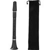 SOBW Clarinetto, Mini Pocket BB in Sib Clarinetto a Bocca Piatta in Legno per Principianti
