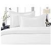 Celine Linen® Best, Softest, Coziest Copripiumino Ever. 1500 Thread Count Egyptian Quality Luxury Super Soft Wrinkle Free 3-Piece Duvet Cover Set, Full/Queen, Bianco