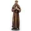BC BUILDCLASSIC Statua cattolica di San Francesco BC, figura da giardino ispiratrice, San Francesco patrono degli animali, regalo religioso, decorazione per la casa devota, 25,4 cm H, scultura rinascimentale fatta a