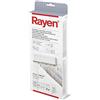 Rayen | Stendibiancheria allungabile | 3 stringhe indipendenti | Raccolta automatica delle corde | Stendibiancheria da interno ed esterno, Bianco | 28.5 x 11.5 x 3.5 cm | Superficie di posa