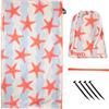 Fisura - Telo mare grande in microfibra, leggero, ad asciugatura rapida, anti sabbia. Perfetto per piscina, spiaggia, campeggio o picnic. (Estrellas, coral)
