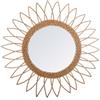 WELL HOME MOBILIARIO & DECORACIÓN Well Home Specchio in rattan da sole con design affilato dall'esterno Ø50 cm