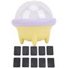 Gucagle Interruttore porta cartuccia di gioco 2 OLED Lite 10 slot Organizzatore protettivo di archiviazione portatile Robusto design girevole Compatto da viaggio Materiale ABS PC (Giallo Viola)