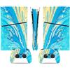 LNMLRBXEXZ Compatibile Con Adesivi Skin Per PS5 Slim Skin Disc Edition & Digital Console E Controller Vinyl Cover Skins Wraps Resistente Ai Graffi, Compatibile Con 98976 Avvolgimento(Disc Version)
