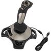 CCYLEZ Joystick di Volo per PC, Joystick di Volo Cablato Quattro Assi 12 Tasti Programmabili Joystick di Controllo del Simulatore di Volo con Funzione di Vibrazione Controllo
