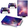 PDURMBUAB Nessuna Schiuma Nessuna Bolla Decal Skin Per PS 5 Disk Edition Console 2 Controller Vinile Cover Wraps Per PS5 Disc Version 49309