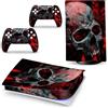 PDURMBUAB Nessuna Schiuma Nessuna Bolla Pelle Decalcomanie Anime Console Per PS5 Disk Edition 2 Controller Pellicola Vinile Avvolge, Durevole, Resistente Graffi 66077
