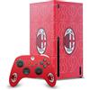 Head Case Designs Licenza Ufficiale AC Milan 1899 Logo Nero Arte Pacchetto Console Da Gioco Wrap E Pelle Per Controller Compatibile con Xbox Series X