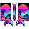 LNMLRBXEXZ Compatibile Con Adesivi Skin Per PS5 Slim Skin Disc Edition & Per Digital Console Controller Vinyl Cover Skins Wraps Scratch Resistant Compatible 82020 Avvolgimento(Digital Edition)