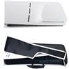 Generic Copertura antipolvere console per PS5 Slim, custodia protettiva impermeabile antigraffio, manica di polvere console per PS5 Slim Disc&Digital (Grigio orizzontale)