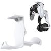 Generico Supporto per cuffie per PS5 PRO per PS4 per xbox per Switch Supporto universale per cuffie con impugnatura sotto il tavolo/parete a doppio scopo (Bianco)