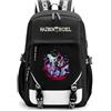 LKY STAR Anime Hazbin Hotel Sacchetto di Scuola Daypack Zaino Viaggio Backpack da Scuola Zainetti per Ragazze Donna