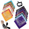 HaploS 23 Pezzi Bandane Colorate, Bandanas Paisley, Poliestere Stampa, Asciugamano per capelli Unisex Per Uomo e Donna Per Capelli, Collo, Polso, Testa, Quadrata Misurare 55 * 55 CM