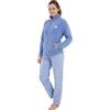 Viterbo Biancheria Pigiama Donna Invernale in Morbido Coral Fleece LWW00292 (Pervinca, S)