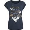 Harry Potter Hogwarts Letter Donna T-Shirt Blu Scuro S 100% Cotone Largo