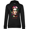 Blasfemus Felpa Cappuccio Donna Frida Kahlo Colors Energy (Verde Salvia, XL)