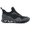 Evoga Sneakers scarpe uomo Ginnastica Running sport Air Flex traspiranti ultra leggere (#A2 Nero Grigio, 44)