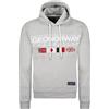 Geographical Norway Great Blended Grey DB Men 317 (WY8612H/GN-Blended Grey) Misto Grigio Uomo Da Vestire sopra la Testa Sportiva Traspirante con Cappuccio XL