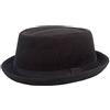Cool4 CORD PORK PIE HUT VINTAGE SKA Porkpie, cappello Rocky Breaking Bad Hackman, PP06 (57), Nero , 57