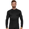 Nottingham 3 Pezzi Maglia Lupetto Uomo Manica Lunga Diego in Caldo Cotone, Nero, 7/XXL