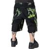 The blueskin Bermuda Uomo Jeans Baggy Streetwear - 100% Cotone Made in Italy - vestibilità Oversize - Trattamento Dirty Fluo Artigianale - Stile Skate e Hip Hop - W 34 IT 48
