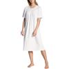 Calida - Camicia da notte da donna in cotone morbido e senza tempo bianco 48