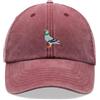 Cap Base Cappellino da baseball Piccione vintage lavato unisex da papà regolabile Osservatore di Uccelli, Verde bottiglia, One Size