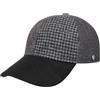 Lierys Oslund Cappellino Patchwork Donna/Uomo - Made in Italy Lana Baseball Inverno con Visiera Foderata Schiena Chiusa Fodera Autunno Inverno Autunno Inverno Autunno, Grigio e nero., S