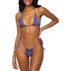 MIYOUJ Costume da Bagno da Donna con Allacciatura al Collo, Bikini Sexy, Perizoma impertinente, in Due Pezzi, Tinta Unita, Marrone Vellutato, M