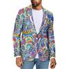 Psaytomey Blazer da uomo oversize giacche blazer con tasche cappotti sportivi da uomo giacca blazer leggera con un bottone, Colore:, L