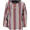 GURU SHOP Guru-Shop, Camicia con Cappuccio Goa, Baja Hoody, Rosso/Marrone, Cotone, Dimensione Indumenti:M, Felpe con Cappuccio