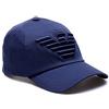 Emporio Armani Armani Uomo Cappellino da Baseball con Logo Gabardine Blu Marino One Size