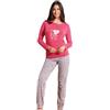 Nottingham Pigiama Donna Cotone Manica Lunga Art. PG49961 Verde Acqua L
