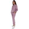 Viterbo Biancheria Tuta Donna da Casa in Morbida Ciniglia Cinigliata MIC2511 con Zip E Cappuccio (Blue, M)